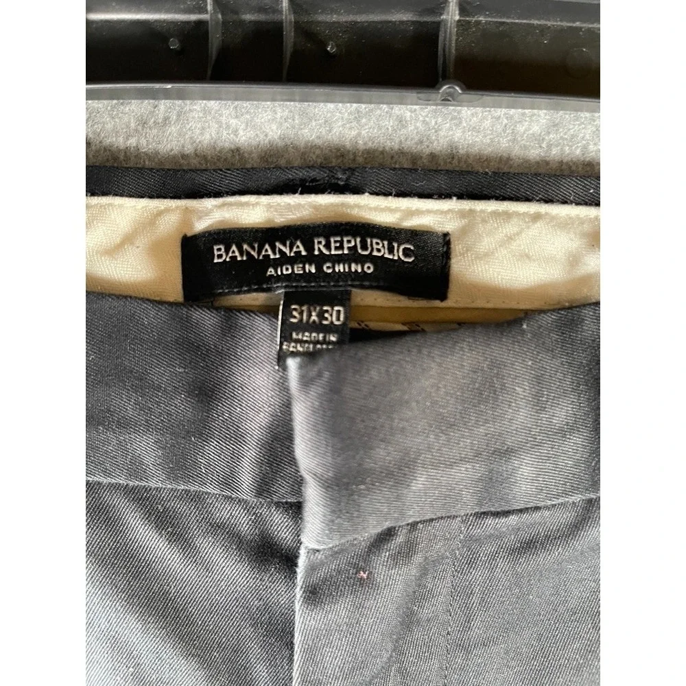 Banana Republic Men's Emerson Straight Fit Chino Pants Black Size 31 x 30‎